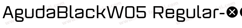 AgudaBlackW05 Regular字体转换
